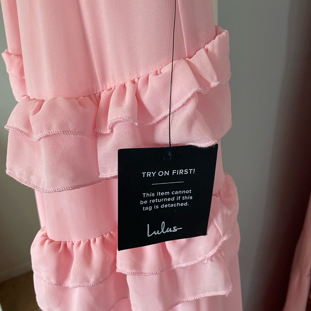 Lulus Pink Ruffled Maxi Dress - Picture 4 of 6